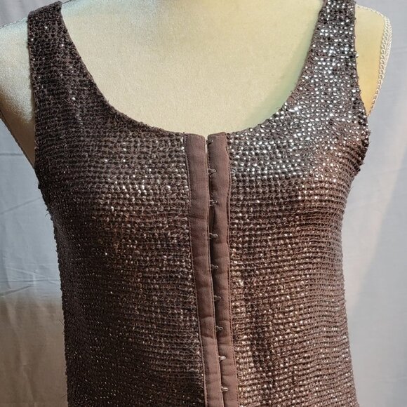 RENZO+KAI - Hook & Eye Sequin Top - Picture 1 of 5